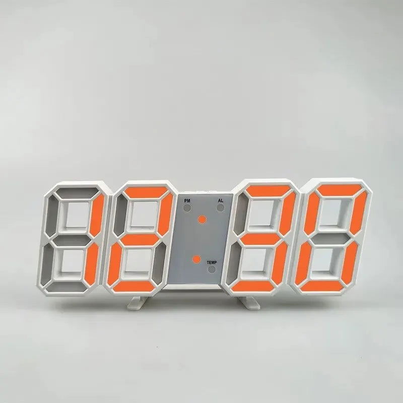 3D Mini Clock LED Digital Wall Clock Desk Clock Electronic Alarm Clock Living Room Wall Clock DIY Kitchen Timer - Slobuy