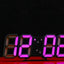 3D Mini Clock LED Digital Wall Clock Desk Clock Electronic Alarm Clock Living Room Wall Clock DIY Kitchen Timer - Slobuy