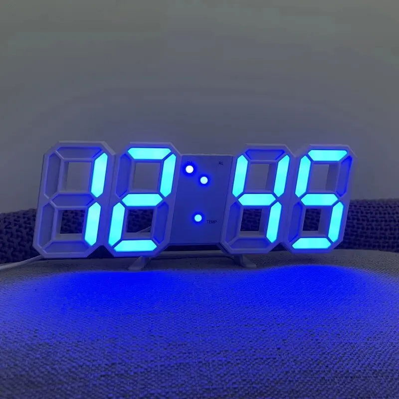 3D Mini Clock LED Digital Wall Clock Desk Clock Electronic Alarm Clock Living Room Wall Clock DIY Kitchen Timer - Slobuy
