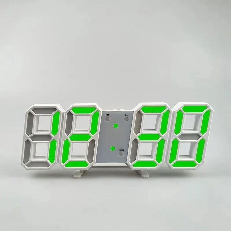 3D Mini Clock LED Digital Wall Clock Desk Clock Electronic Alarm Clock Living Room Wall Clock DIY Kitchen Timer - Slobuy