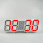 3D Mini Clock LED Digital Wall Clock Desk Clock Electronic Alarm Clock Living Room Wall Clock DIY Kitchen Timer - Slobuy