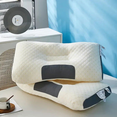 3D Neck Pillow Orthopedic To Help Sleep And Protect The Neck High Elastic Soft Porosity Washable Pillows Bedding For Hotel Home - Slobuy
