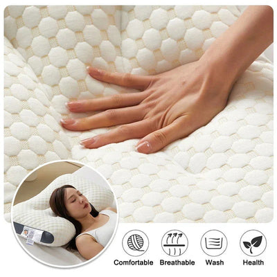 3D Neck Pillow Orthopedic To Help Sleep And Protect The Neck High Elastic Soft Porosity Washable Pillows Bedding For Hotel Home - Slobuy