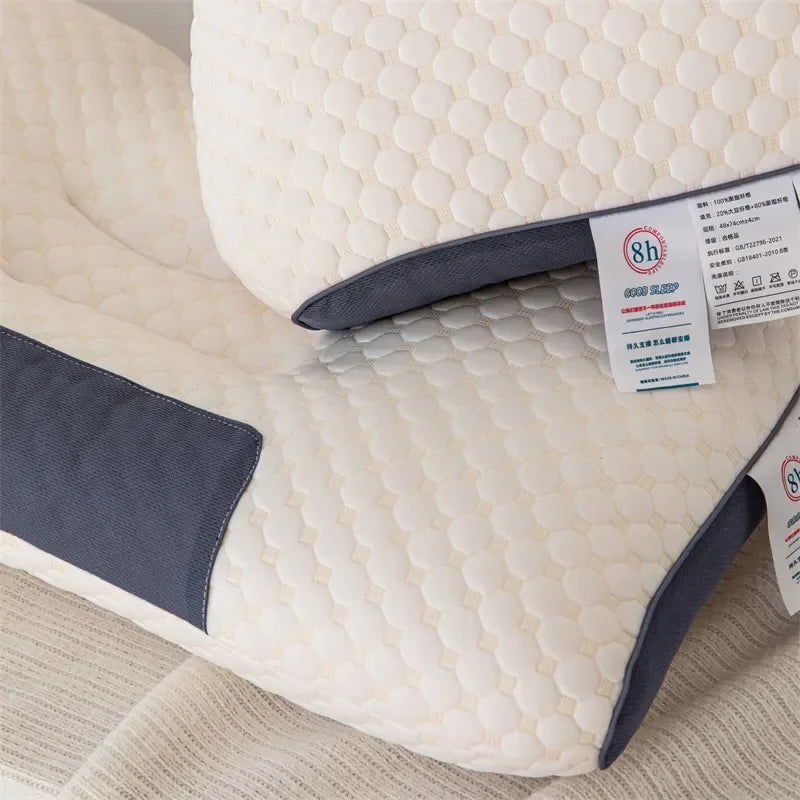3D Neck Pillow Orthopedic To Help Sleep And Protect The Neck High Elastic Soft Porosity Washable Pillows Bedding For Hotel Home - Slobuy