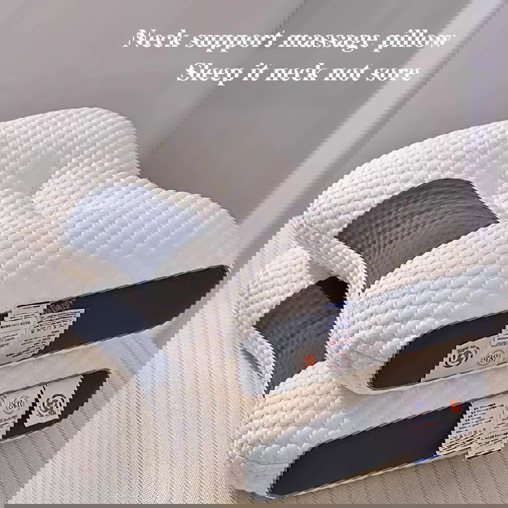 3D Neck Pillow Star Hotel Cervical Pillow Massage Pillow SPA Pillow Single Fiber Pillow Core Cervical Pillow Sleeping Pillow - Slobuy
