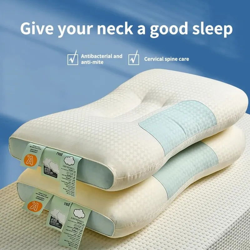 3D Neck Pillow Star Hotel Cervical Pillow Massage Pillow SPA Pillow Single Fiber Pillow Core Cervical Pillow Sleeping Pillow - Slobuy