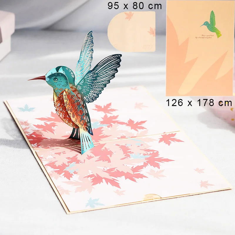 3D Pop UP Happy Birthday Greeting Invitation Cards Laser Cut Boy Girl Kids Gift Card Thank You Cards Vehicle Miniatures Postcard - Slobuy