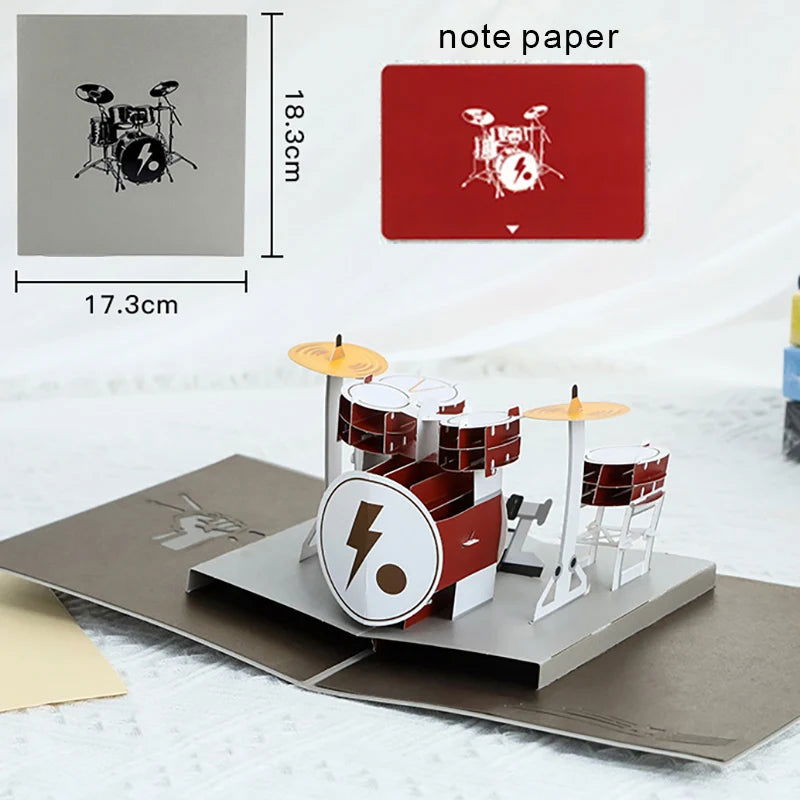 3D Pop UP Happy Birthday Greeting Invitation Cards Laser Cut Boy Girl Kids Gift Card Thank You Cards Vehicle Miniatures Postcard - Slobuy