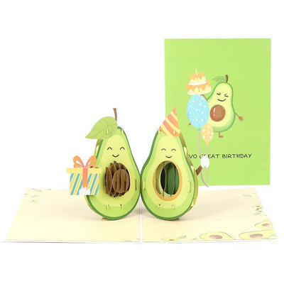 3D Pop Up Happy Birthday Card Cute Avocado Greeting Card for Party,Valentine's Day, Mother's Day,Father's Day - Slobuy