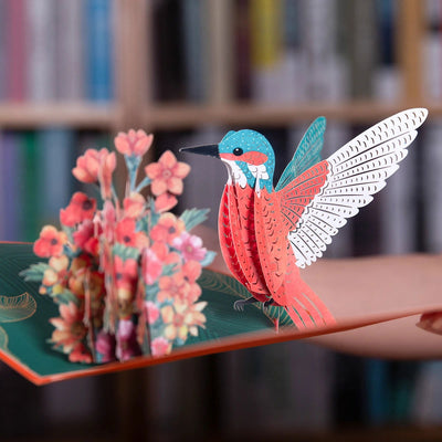 3D Pop Up Hummingbird Birthday Card with Envelope Animal Greeting Cards Handmade Gift Mothers Day Anniversary for Wife Women Mom - Slobuy