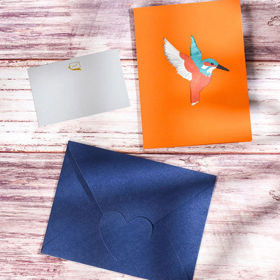 3D Pop Up Hummingbird Birthday Card with Envelope Animal Greeting Cards Handmade Gift Mothers Day Anniversary for Wife Women Mom - Slobuy
