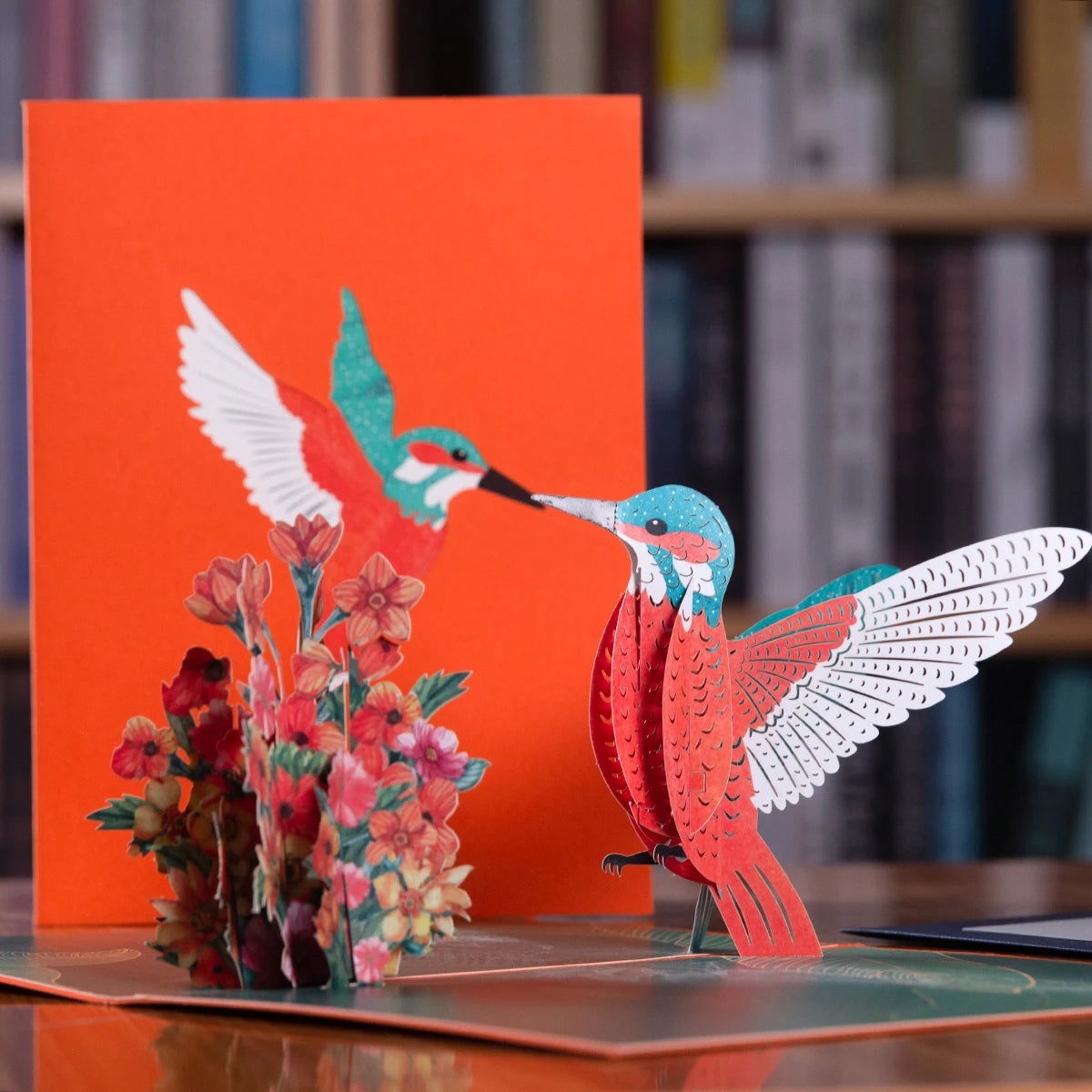 3D Pop Up Hummingbird Birthday Card with Envelope Animal Greeting Cards Handmade Gift Mothers Day Anniversary for Wife Women Mom - Slobuy