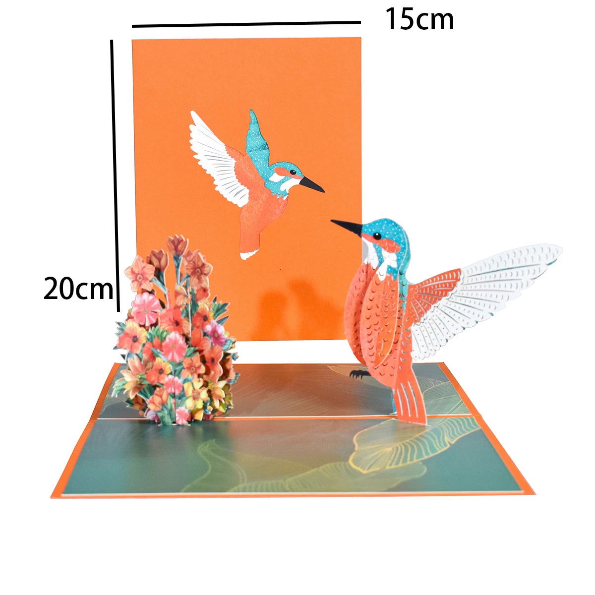 3D Pop Up Hummingbird Birthday Card with Envelope Animal Greeting Cards Handmade Gift Mothers Day Anniversary for Wife Women Mom - Slobuy
