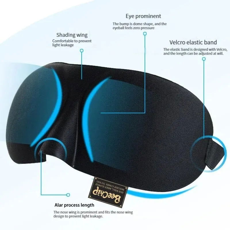 3D Sleep Mask - Soft Portable Eye Mask for Travel - Slobuy