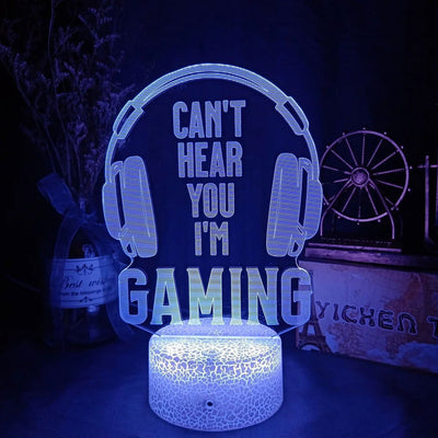 3D led lamp Gaming room light Games NightLight Gaming Table Lamp for Children Headphones Game Zone Lights Home Decor Gift - Slobuy