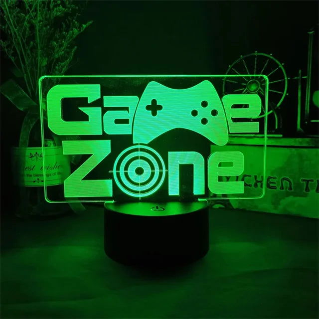 3D led lamp Gaming room light Games NightLight Gaming Table Lamp for Children Headphones Game Zone Lights Home Decor Gift - Slobuy