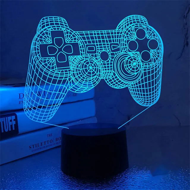 3D led lamp Gaming room light Games NightLight Gaming Table Lamp for Children Headphones Game Zone Lights Home Decor Gift - Slobuy