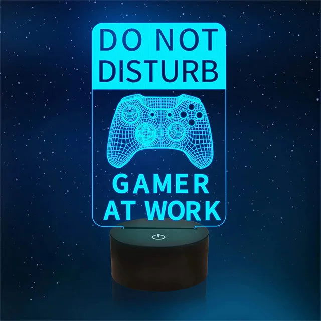 3D led lamp Gaming room light Games NightLight Gaming Table Lamp for Children Headphones Game Zone Lights Home Decor Gift - Slobuy