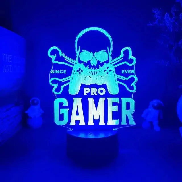 3D led lamp Gaming room light Games NightLight Gaming Table Lamp for Children Headphones Game Zone Lights Home Decor Gift - Slobuy