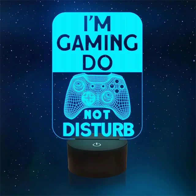 3D led lamp Gaming room light Games NightLight Gaming Table Lamp for Children Headphones Game Zone Lights Home Decor Gift - Slobuy