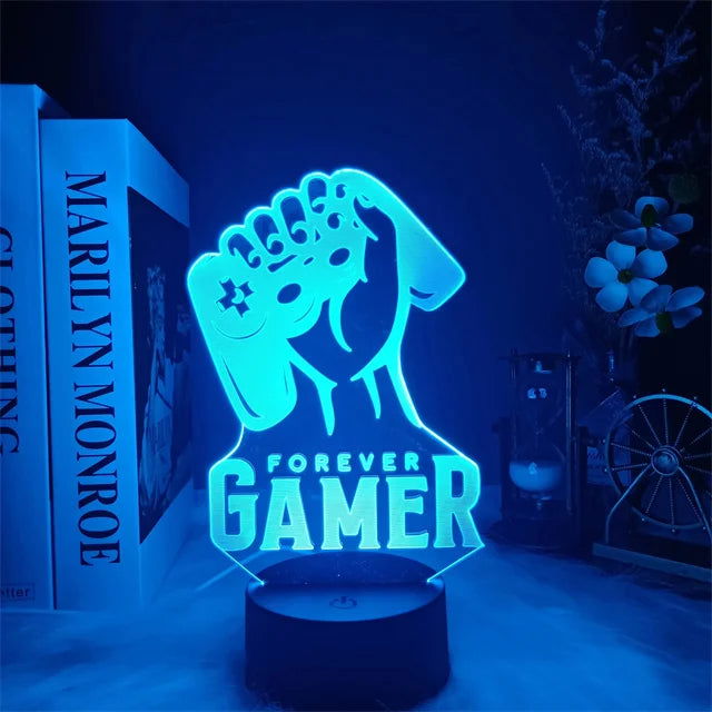 3D led lamp Gaming room light Games NightLight Gaming Table Lamp for Children Headphones Game Zone Lights Home Decor Gift - Slobuy