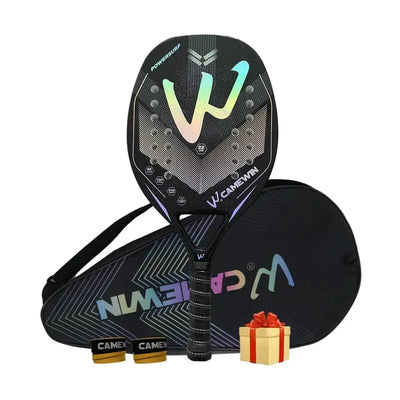 3K Camewin Beach Tennis Racket Full Carbon Fiber Rough Surface Outdoor Sports Ball Racket For Men Women Adult Senior Player - Slobuy