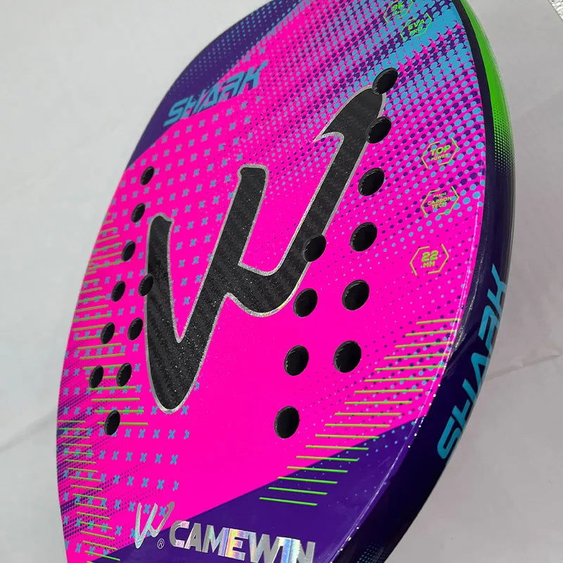 3K Camewin Beach Tennis Racket Full Carbon Fiber Rough Surface Outdoor Sports Racket For Men Women Adult Senior Player 2024 New - Slobuy