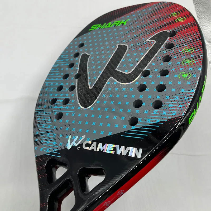 3K Camewin Beach Tennis Racket Full Carbon Fiber Rough Surface Outdoor Sports Racket For Men Women Adult Senior Player 2024 New - Slobuy