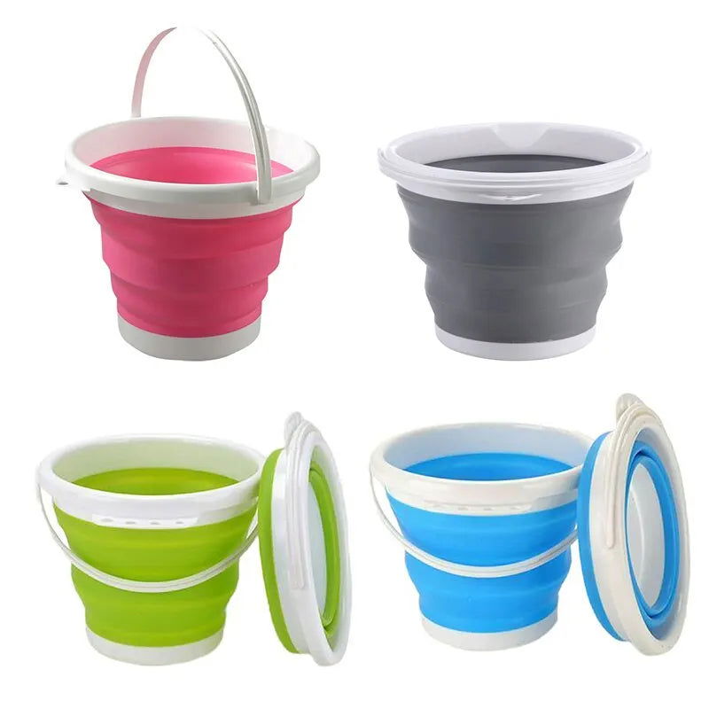 3L Collapsible Bucket Portable Folding Water Bucket Car Washing Fishing Bucket Household Plastic Travel Outdoor Camping Bucket - Slobuy