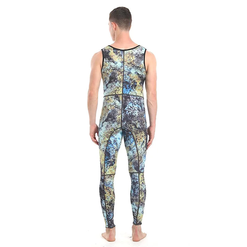 Wetsuits Men's 1.5/3MM Neoprene Hooded Warm Wetsuit Camouflage Split Hunting Fish Hunting Scuba Snorkeling Surfing Swimsuit - Slobuy