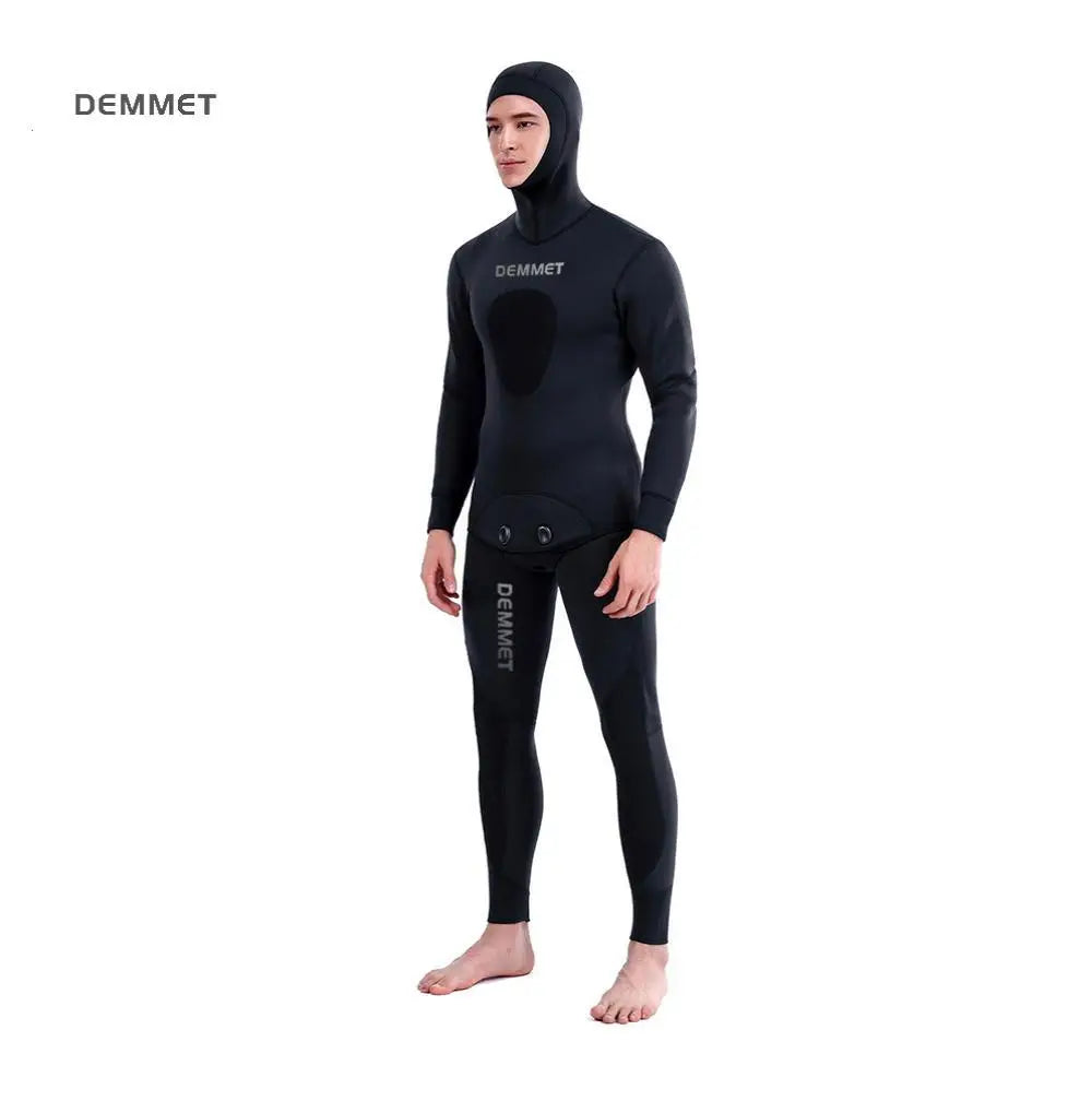 Wetsuits Men's 1.5/3MM Neoprene Hooded Warm Wetsuit Camouflage Split Hunting Fish Hunting Scuba Snorkeling Surfing Swimsuit - Slobuy