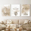 3PCS Islamic Calligraphy Bismillah Beige Floral Posters Canvas Painting Wall Art Pictures Living Room Interior Home Decoration - Slobuy