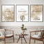 3PCS Islamic Calligraphy Bismillah Beige Floral Posters Canvas Painting Wall Art Pictures Living Room Interior Home Decoration - Slobuy