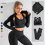 2/3PCS Seamless Women Yoga Set Workout Sportswear Gym Clothing Fitness Long Sleeve Crop Top High Waist Leggings Sports Suits - Slobuy