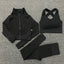 2/3PCS Seamless Women Yoga Set Workout Sportswear Gym Clothing Fitness Long Sleeve Crop Top High Waist Leggings Sports Suits - Slobuy