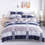 3PC 100% Cotton Duvet Cover Set Striped Printing 1PC Duvet Cover 2PC Pillowcase Cotton Soft Skin Friendly Bedding - Slobuy