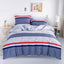 3PC 100% Cotton Duvet Cover Set Striped Printing 1PC Duvet Cover 2PC Pillowcase Cotton Soft Skin Friendly Bedding - Slobuy