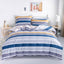 3PC 100% Cotton Duvet Cover Set Striped Printing 1PC Duvet Cover 2PC Pillowcase Cotton Soft Skin Friendly Bedding - Slobuy