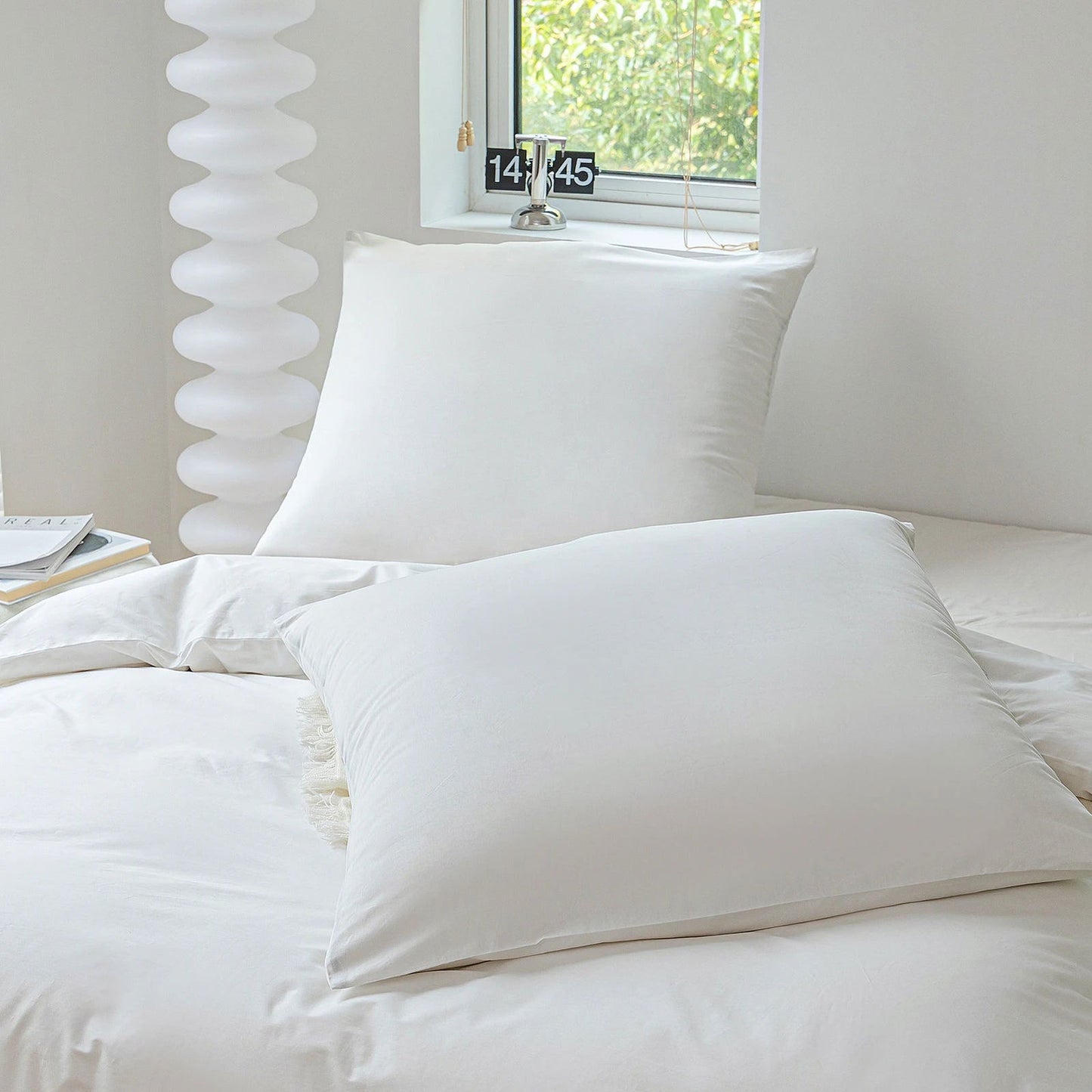2/3Pcs 100% Cotton Duvet Cover Set, Quality High Textile Count Fabric, Double Single King Queen Cotton Bedding Quilt Cover Set - Slobuy