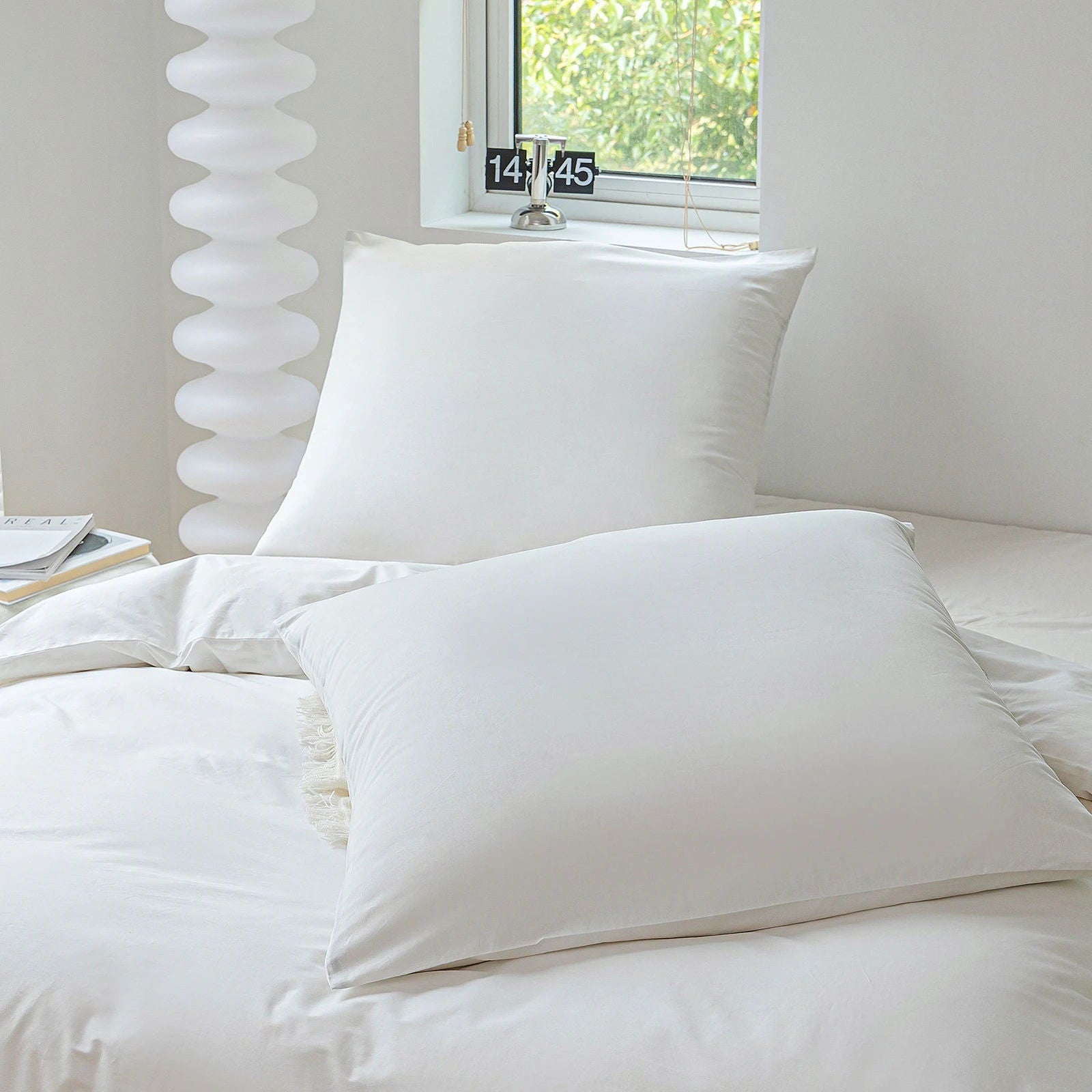 2/3Pcs 100% Cotton Duvet Cover Set, Quality High Textile Count Fabric, Double Single King Queen Cotton Bedding Quilt Cover Set - Slobuy