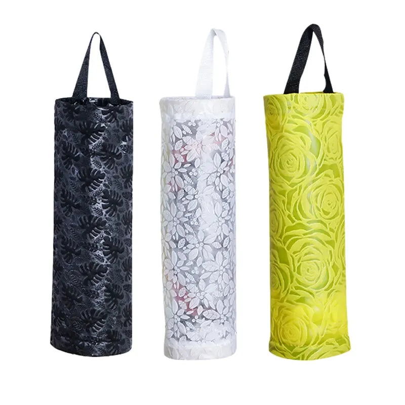 3Pcs Hanging Storage Dispensers Breathable Washable Hanging Mesh Garbage Bag Organizer for Kitchen Plastic Bag Storage - Slobuy