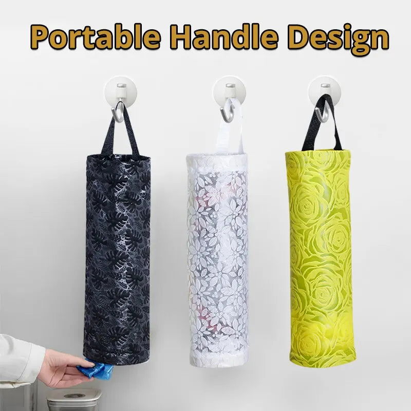 3Pcs Hanging Storage Dispensers Breathable Washable Hanging Mesh Garbage Bag Organizer for Kitchen Plastic Bag Storage - Slobuy