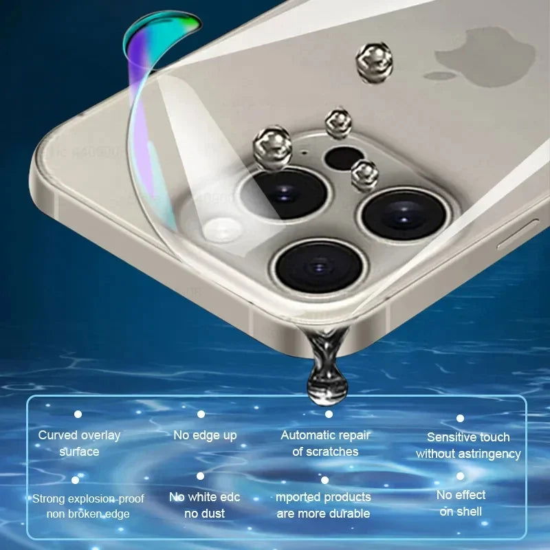 3Pcs Hydrogel Film For iPhone 15 14 13 12 11 Pro Max Mini Soft Screen Protector 7 8 Plus Back Film Not Glass Phone Accessories - Slobuy