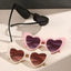 3Pcs Love Heart Frame Sunglasses Goggles Women Brand Designer Fashion Cute Solid Vintage Cheap Sun Glasses Party Gift - Slobuy