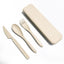 3Pcs Wheat Straw Dinnerware Set Portable Tableware Knife Fork Spoon Eco-Friendly Travel Cutlery Set Utensil Box Chopsticks Set - Slobuy