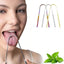 3 Colors Stainless Steel Tongue Scraper U-shaped Metal Fresh Breath Cleaning Coated Tongue Toothbrush Oral Hygiene Care Tools - Slobuy