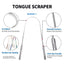 3 Colors Stainless Steel Tongue Scraper U-shaped Metal Fresh Breath Cleaning Coated Tongue Toothbrush Oral Hygiene Care Tools - Slobuy