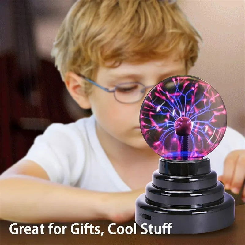 3 Inch Magic Plasma Ball Lamp Touch Sensitive Atmosphere Night Light Novelty Lamp Kids Birthday Christmas Gift - Slobuy