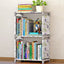 3 Layers Simple Modern Student Bookshelf Storage Rack Floor Desk Bookcase  Combination Cabinet Newspaper Rack - Slobuy