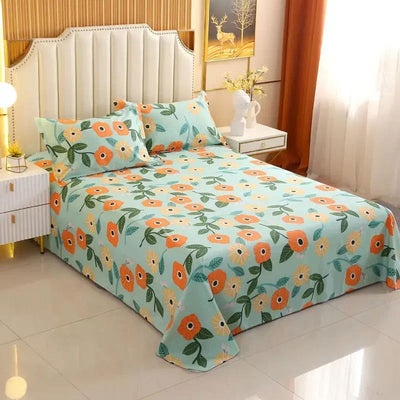 3 Pcs Broken Flowers Sheets Bed Simplicity Bedspread on The Bed Plus Size Double Queen King Bed Sheets with Pillows Cases - Slobuy